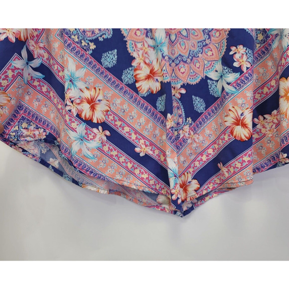 J. Jill‎ Handkerchief Tank Top Size Medium Petite Tie-Up Neckline Floral Paisley - Picture 2 of 8